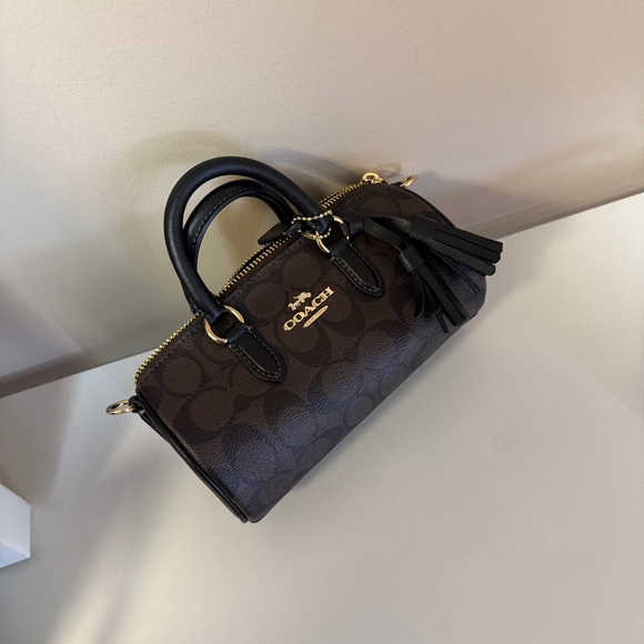 Coach Signature Brown and Black Crossbody Bag Missing tag - Picture 11 of 11